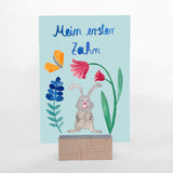 Hallo große weite wunderschöne Welt_Babymeilensteinkarten von Frau Ottilie_Beispiel02