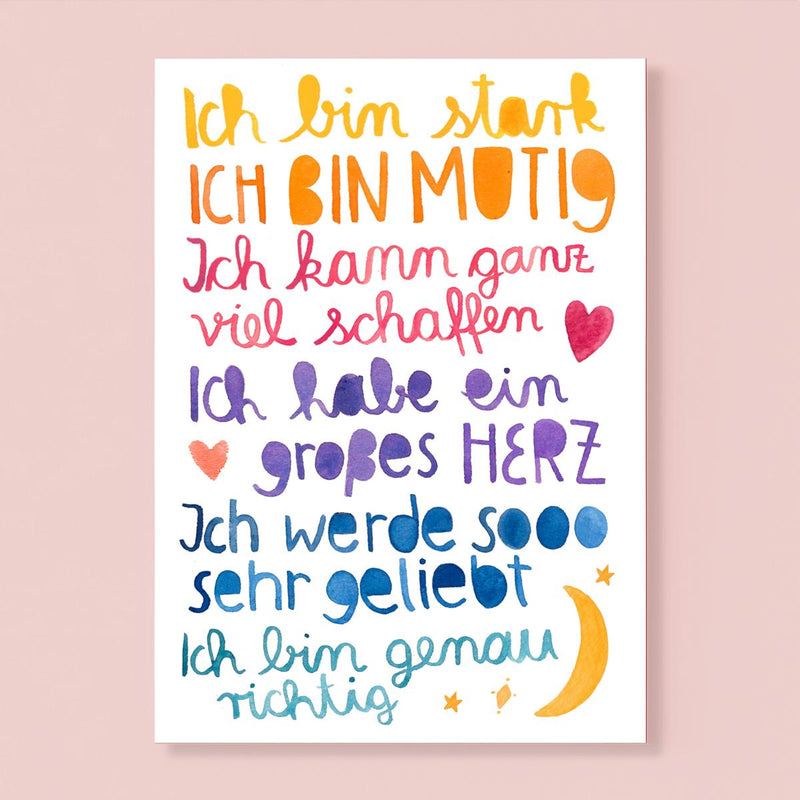 Postkarte von Frau Ottilie_Positive Affirmationen