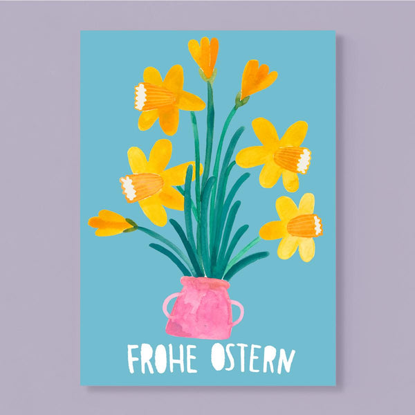 Postkarte zu Ostern von Frau Ottilie_Frohe Ostern