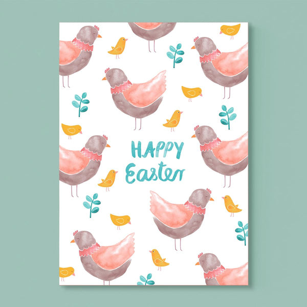 Postkarte zu Ostern von Frau Ottilie_Happy Easter