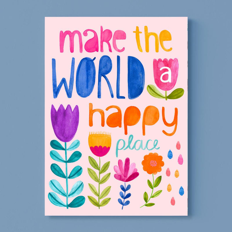 Postkarte von Frau Ottilie_Make the world a happy place