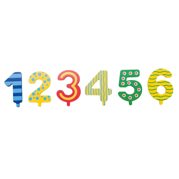 Zahlen 1-6 für Farbenfrohe Geburtstagskaravane mit Tieren von goki