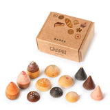 Bakes Holz-Backwaren von Grapat mit dekorativer Pappschachtel