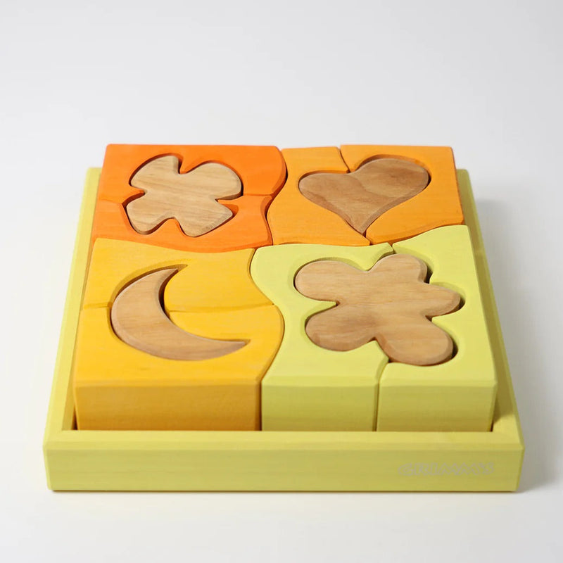 Bauspiel Gelb von Grimm's von schräg oben