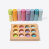 Steckspiel Kleine Walzen Pastell von Grimm's