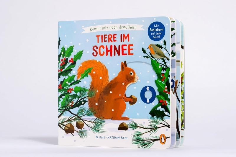 Komm mit nach draußen! Tiere im Schnee von anne-Kathrin Behl_Buchcover aufgeklappt