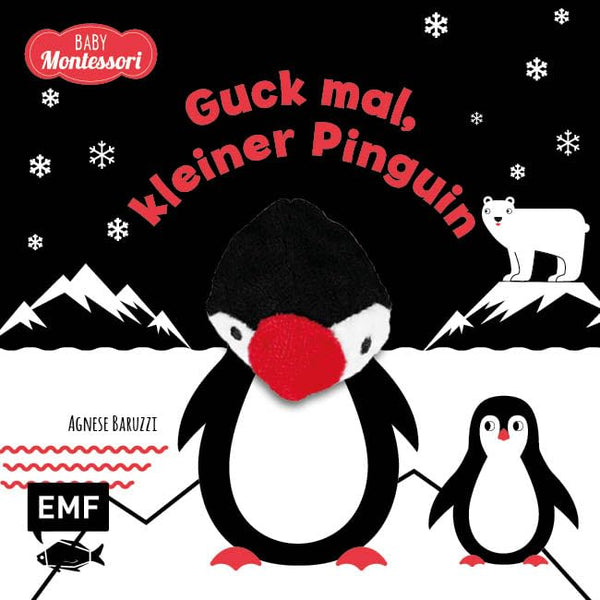 Kontrastbuch für Babys: Guck mal, kleiner Pinguin_Fingerpuppenbuch von Agnese Baruzzi_Buchcover