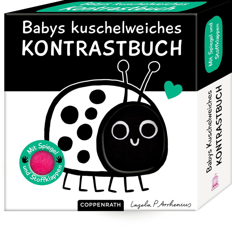 Babys kuschelweiches Kontrastbuch_Kuckuck, kleiner Käfer_Copenrath_Verpackung