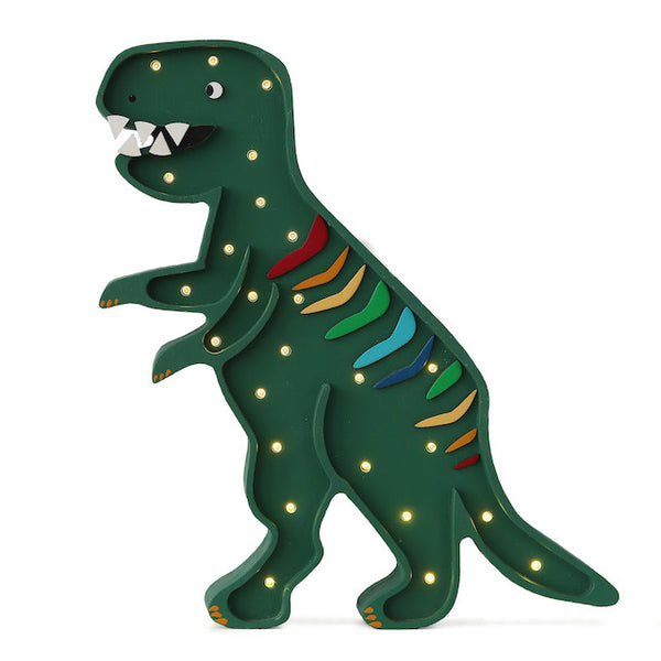 Little Lights Kinderlampe T-Rex im Farbton Rainbow-Green