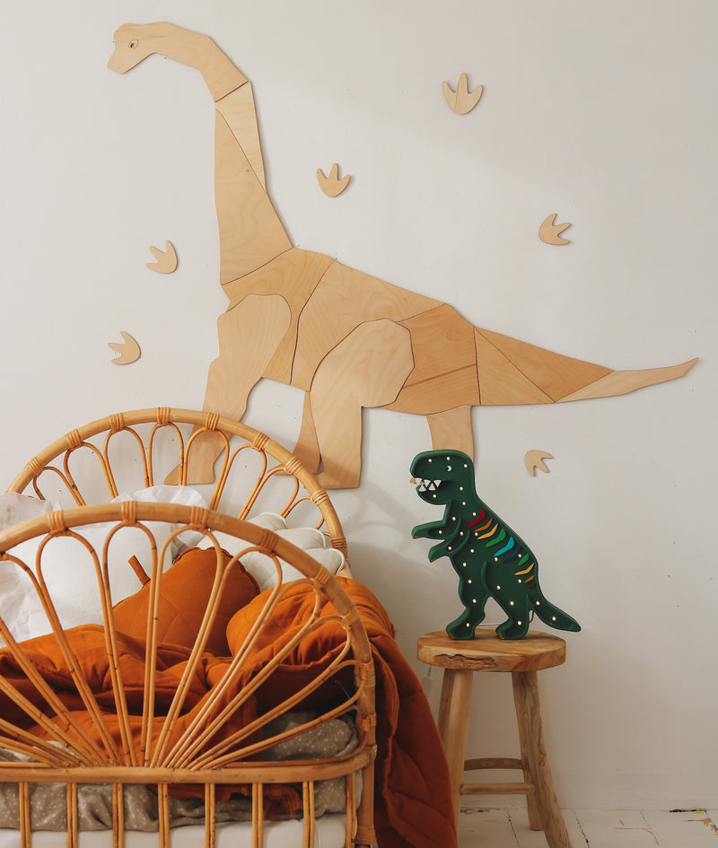 Little Lights Kinderlampe T-Rex an Bett stehend