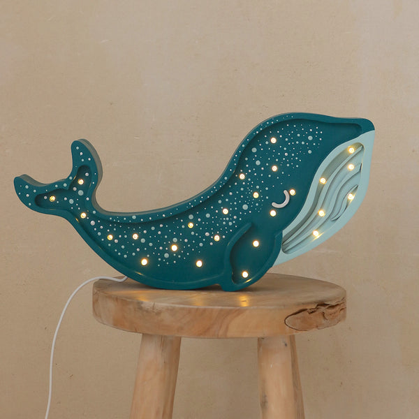 Kinderlampe "Wal" in blau | 40 cm