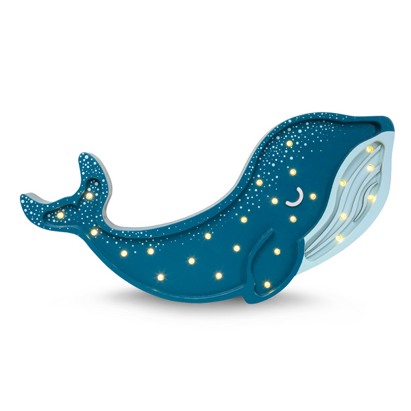 Kinderlampe | Wal in blau-türkis