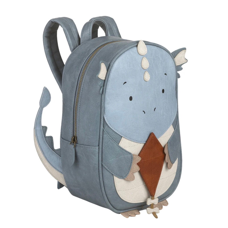 Kinderrucksack "Großer Drache Snorre" von Little Who in Seitenansicht
