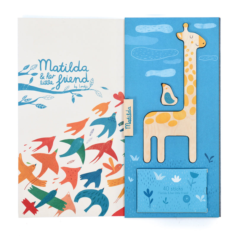 Vorderseite Verpackung Balancierspiel Giraffe Matilda von Londji