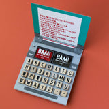 Stempelset "BAM! Create your words" von Londji mit geöffneter Verpackungsbox