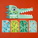 Bastelset "Be wild! Crocodile mask & stickers" von Londji mit 4 Stickerbögen
