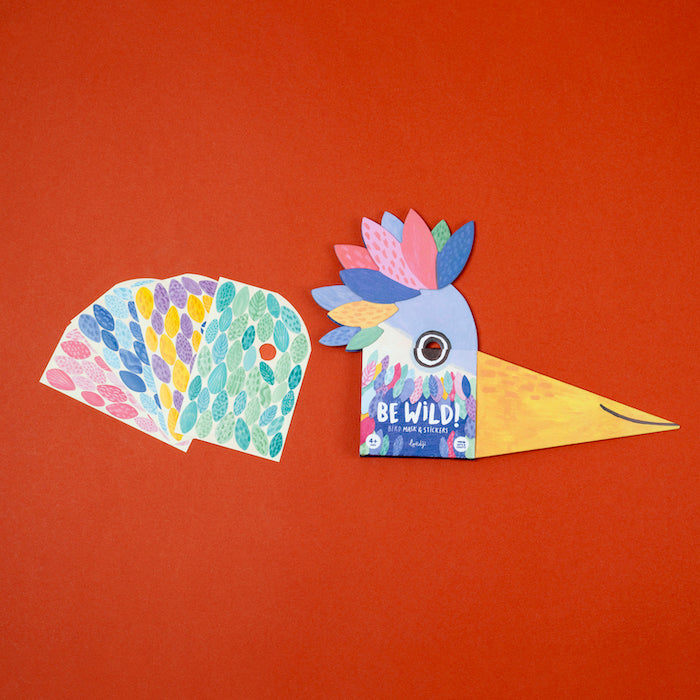 "Be Wild! Bird Mask & Stickers" Bastelset von Londji mit 150 Stickern