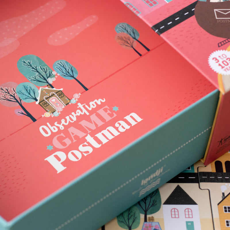 Verpackung von Beobachtungsspiel "Postman" von Londji