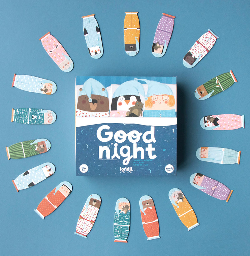 Memory Spiel "Good night" von Londji mit Spielkarten