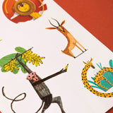 Ausschnitt von Kindertattoos mit Dschungel-Motiven von Londji