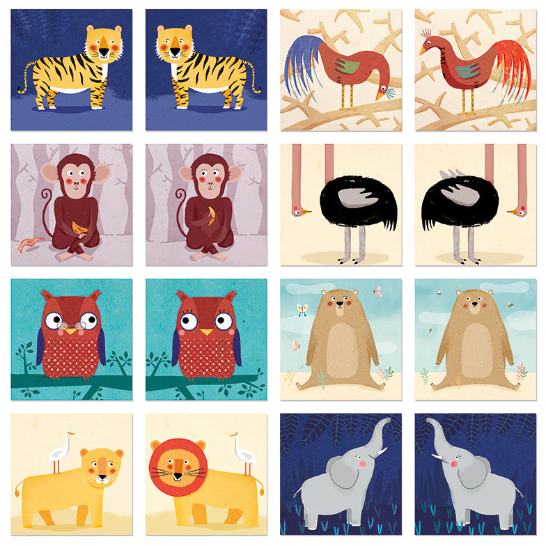 Memory-Karten von Memory Spiel "Wild animals" von Londji