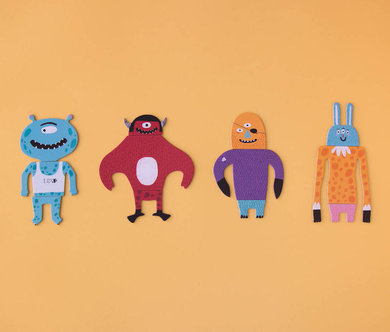 Auswahl einzelner Monster von Beobachtungs und Reaktionsspiel "My Monsters" von Londji