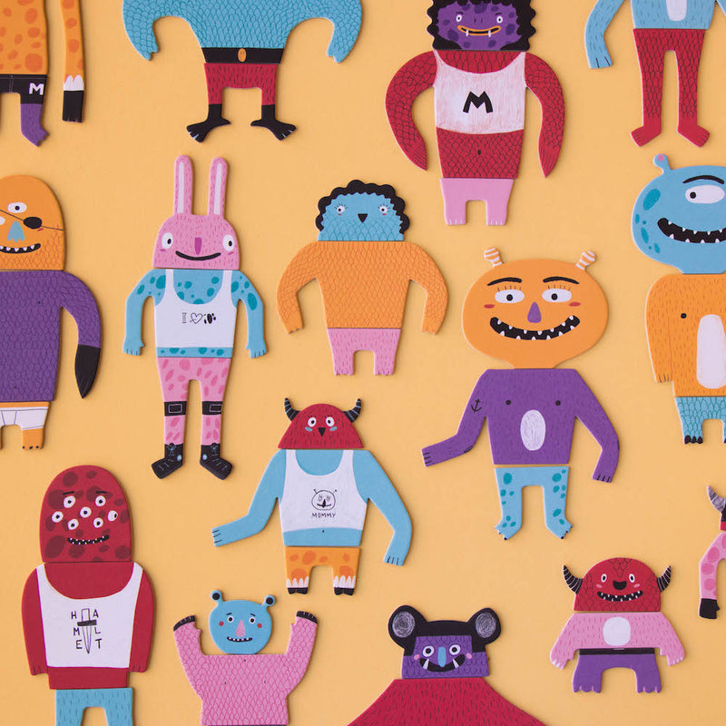 Monster von Beobachtungs und Reaktionsspiel "My Monsters" von Londji