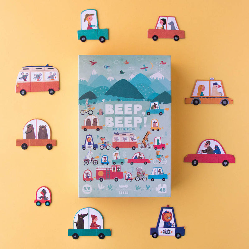 Verpackung und Autos von Puzzle Beep Beep! von Londji
