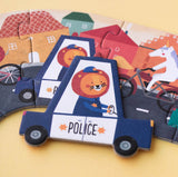Detailansicht Polizeiauto von Puzzle Beep Beep! von Londji
