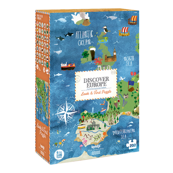 Verpackung Londji Puzzle Discover Europe