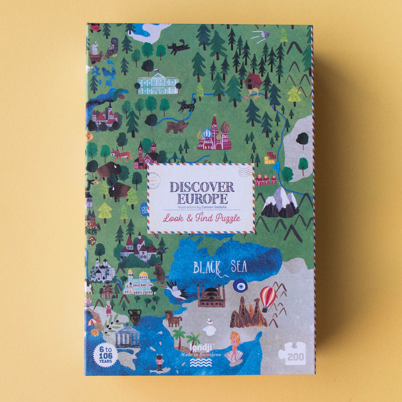 Verpackung von Puzzle "Discover Europe" von Londji