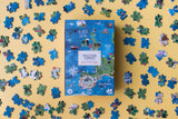 Verpackung von Puzzle "Discover Europe" mit Puzzle-Teilen