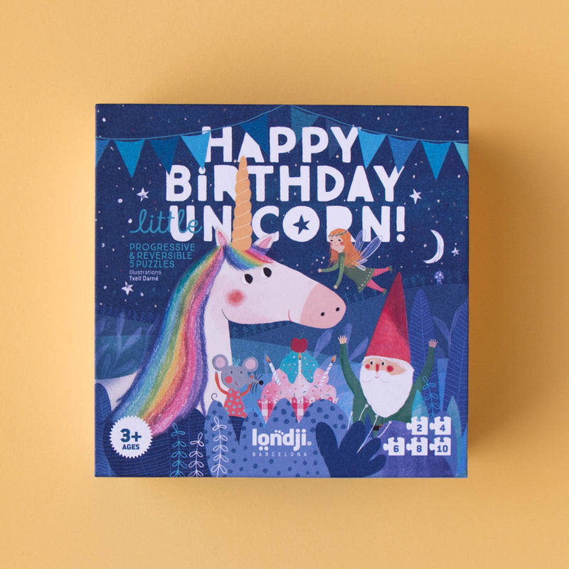 Puzzle Happy Birthday Unicorn | 5 Einzelpuzzle