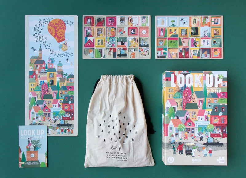 Inhalt  Storytelling-Puzzle "Look up" von Londji