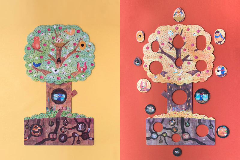 Sommer und Herbstbaum von Puzzle "Mon petit pommier" von Londji