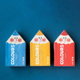 Londji Puzzle My Colours – stiftförmige Verpackungen in Blau, Gelb und Rot