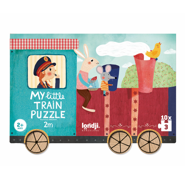 Londji Puzzle "My little train" mit 10 kleinen Puzzeln