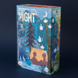 Verpackungs-Vorderseite Wende-Puzzle "Night & Day in the Forest" von Londji