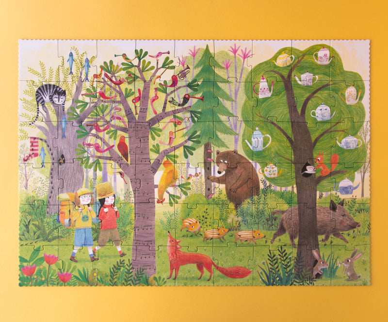 Puzzle mit Wald bei Tag von "Night & Day in the Forest" von Londji