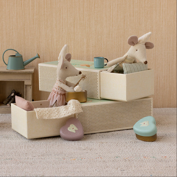 Zahnfeemaus von Maileg_Kleine Schwester in der Streichholzschachtel_Lifestyle