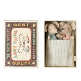 Zwillinge-Babymäuse in der Streichholzschachtel von Maileg