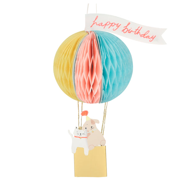 3D Geburtstagskarte von Meri Meri_Heißluftballon