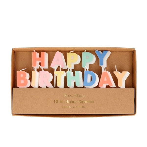 Geburtstagskerzen Happy birthday von Meri Meri