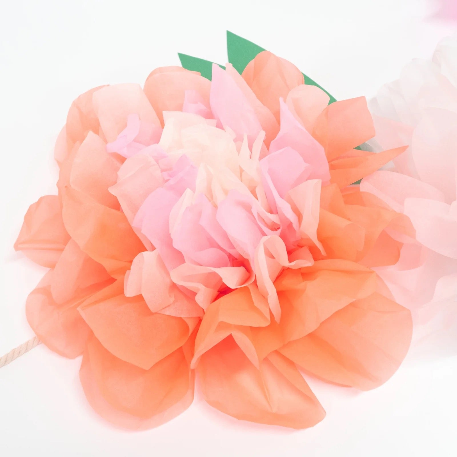 Meri Meri Papier-Girlande Mit Blumenmuster – 1 Stück, Mit Goldener Kordel, Für Party-Deko
