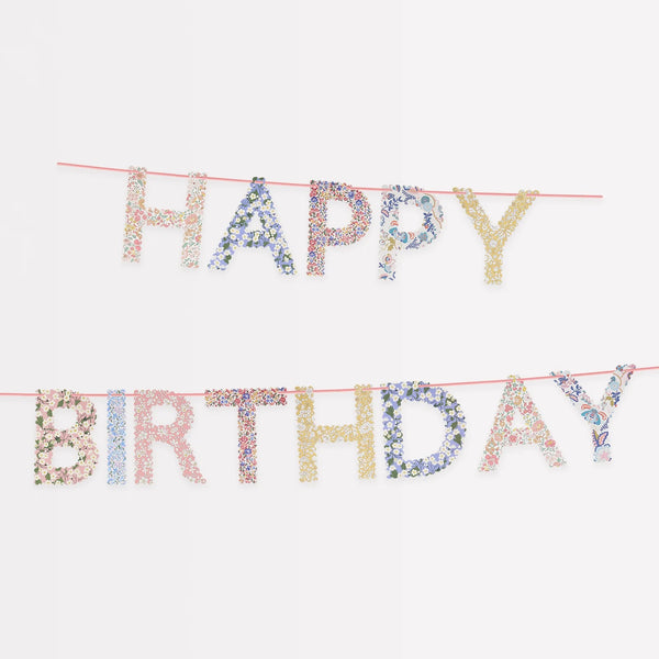 Meri Meri  x Liberty Geburtstags-Girlande_Happy Birthday