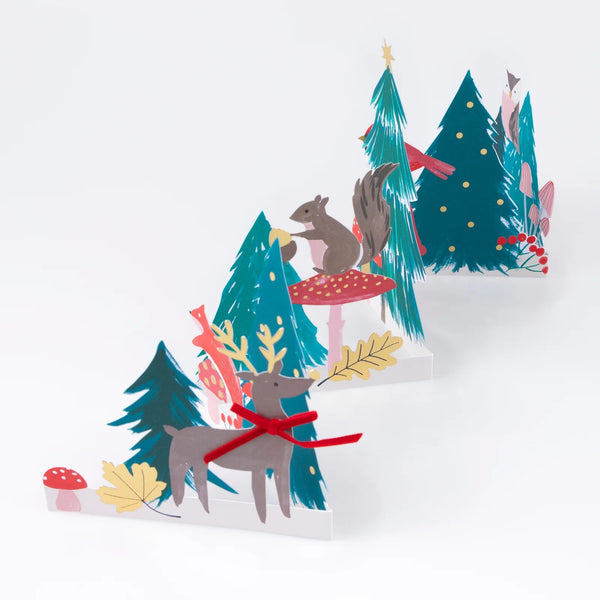 Meri Meri 3D-Weihnachtskarte | Winter Woodland