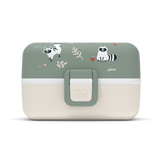 Seitenansicht von Lunchbox Bento-Box green Raccoon von monbento