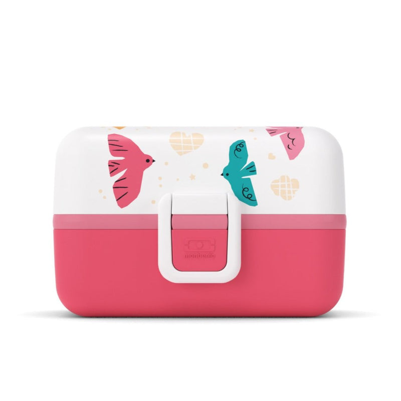 Seitenansicht Lunchbox Bento-Box im Design "Bird" von Monbento