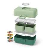 Einzelteile von Lunchbox Bento-Box von Monbento im Design Greenforest