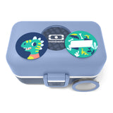 Monbento Lunchbox Bento-Box in Infinity Blue in Obenansicht mit Buttons